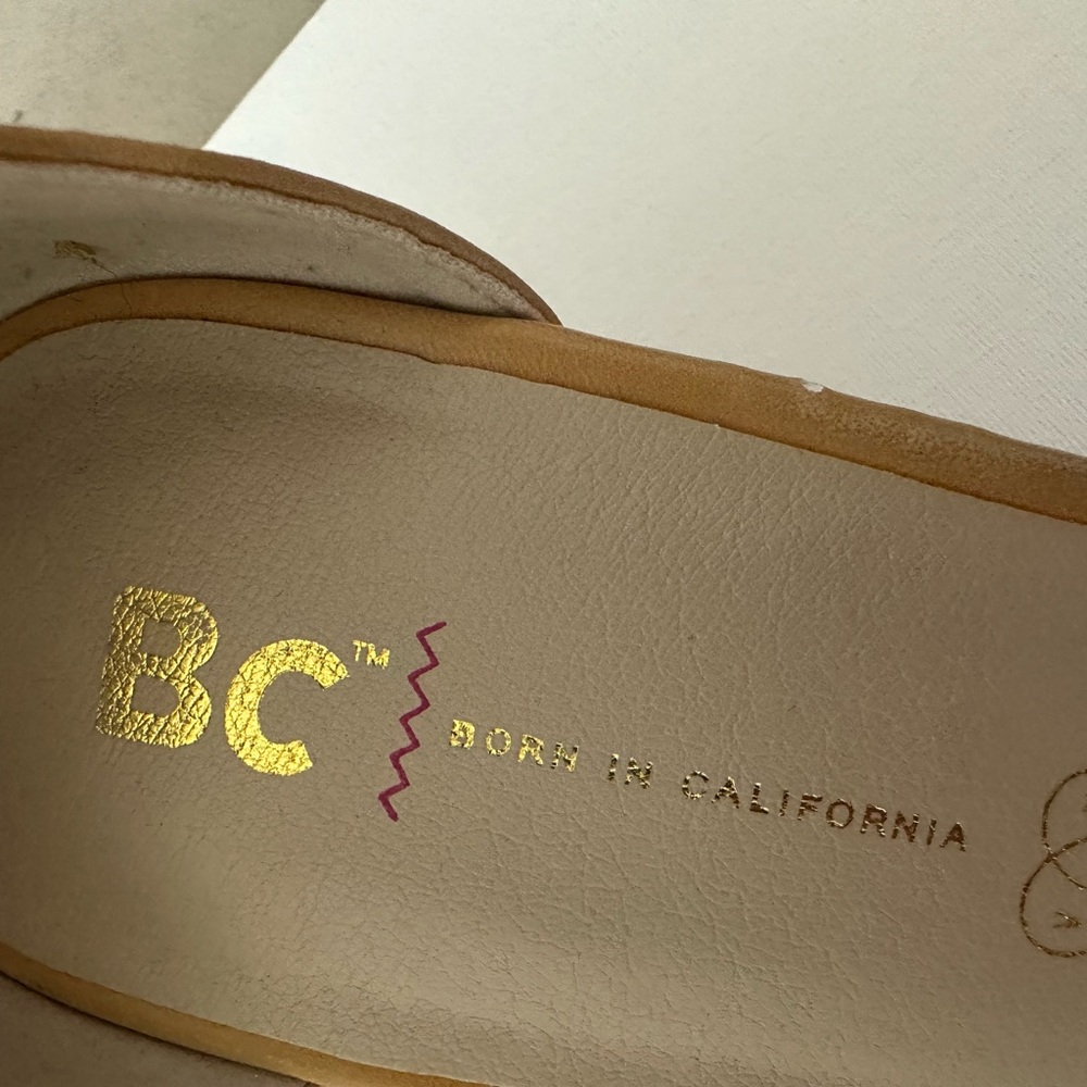 BC Tan Woven Strap Wedge Sandals - Picture 4 of 9